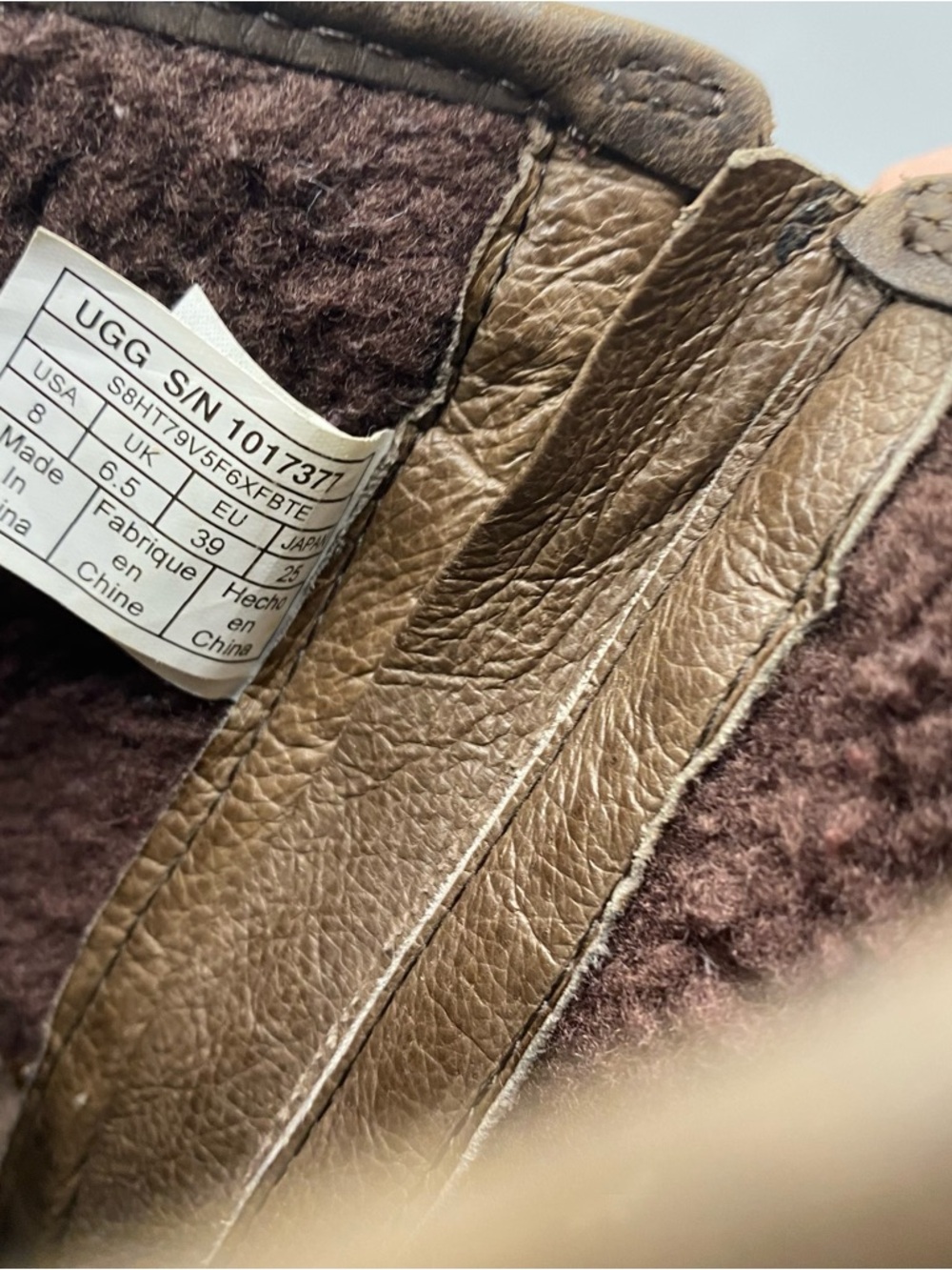 UGG Robbie Waterproof Leather Wool Boots Women's 8 Fleece Brown Buckle Outdoor - Picture 11 of 13